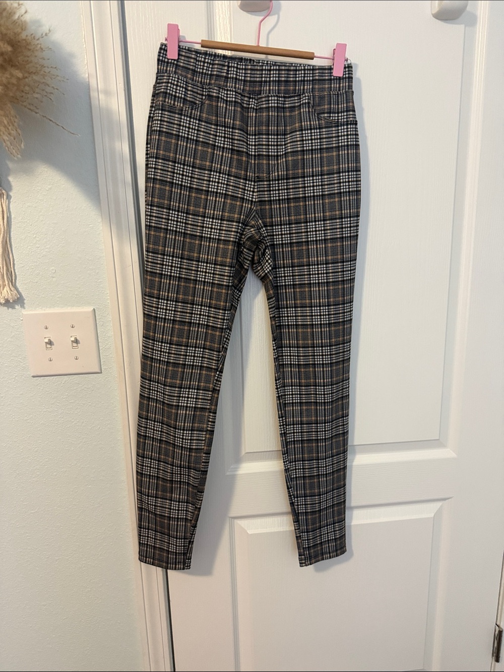 Plaid Slim Fit Women’s Pants